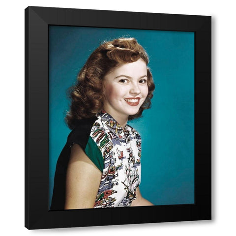 Shirley Temple Black Modern Wood Framed Art Print with Double Matting by Hollywood Photo Archive
