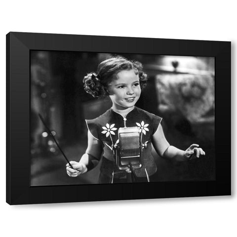Shirley Temple Black Modern Wood Framed Art Print by Hollywood Photo Archive