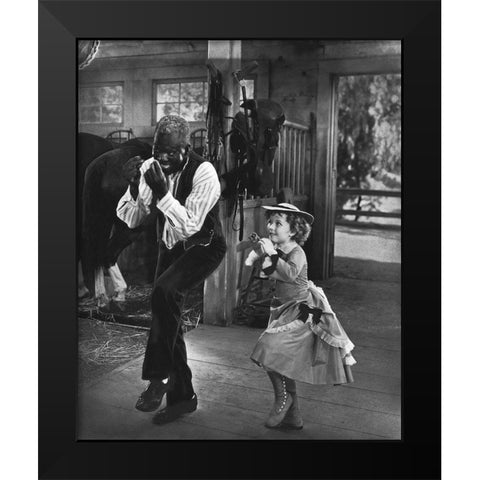 Shirley Temple Black Modern Wood Framed Art Print by Hollywood Photo Archive