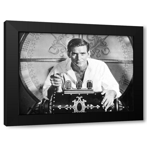 The Time Machine - Rod Taylor Black Modern Wood Framed Art Print by Hollywood Photo Archive