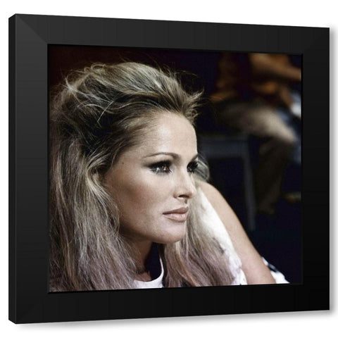 Ursula Andress Black Modern Wood Framed Art Print with Double Matting by Hollywood Photo Archive