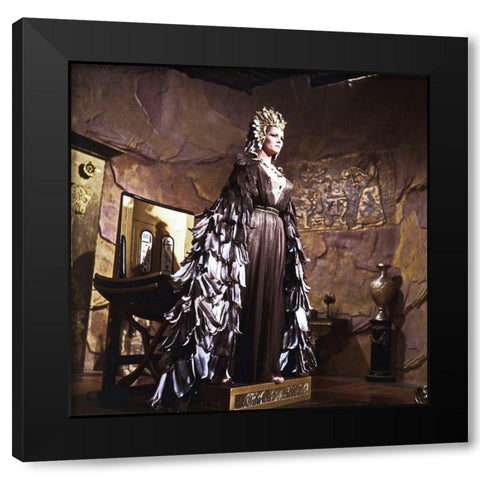 Ursula Andress - SHE Black Modern Wood Framed Art Print by Hollywood Photo Archive