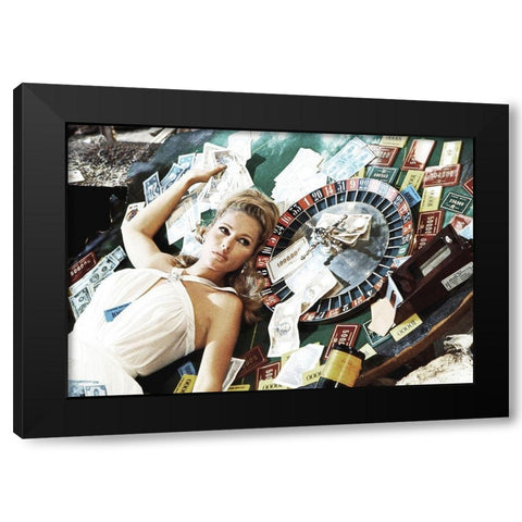 Ursula Andress- Casino Royale Black Modern Wood Framed Art Print by Hollywood Photo Archive