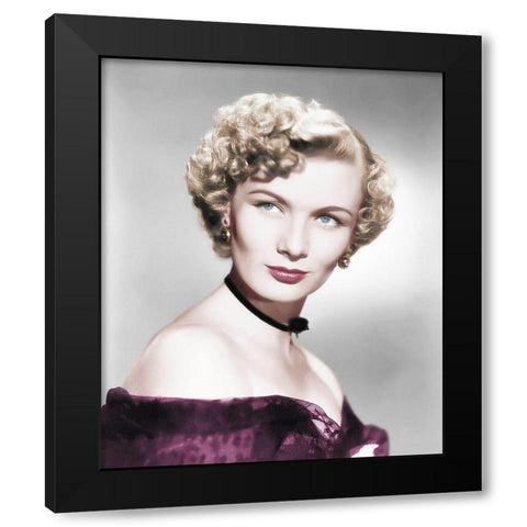 Veronica Lake Black Modern Wood Framed Art Print by Hollywood Photo Archive