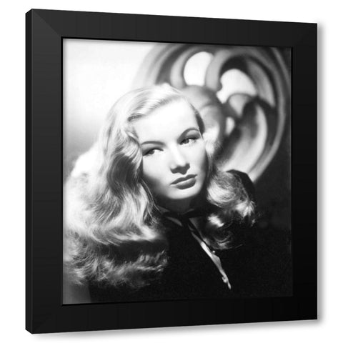 Veronica Lake Black Modern Wood Framed Art Print by Hollywood Photo Archive