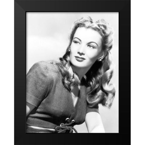 Veronica Lake Black Modern Wood Framed Art Print by Hollywood Photo Archive