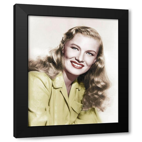 Veronica Lake Black Modern Wood Framed Art Print by Hollywood Photo Archive