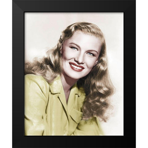 Veronica Lake Black Modern Wood Framed Art Print by Hollywood Photo Archive