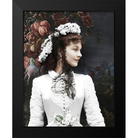 Vivian Leigh Black Modern Wood Framed Art Print by Hollywood Photo Archive