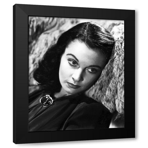 Vivian Leigh Black Modern Wood Framed Art Print with Double Matting by Hollywood Photo Archive