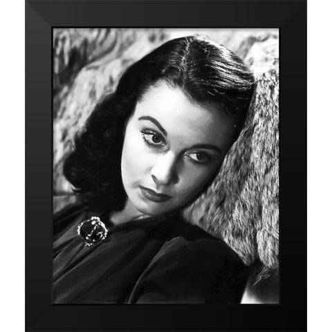 Vivian Leigh Black Modern Wood Framed Art Print by Hollywood Photo Archive