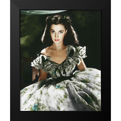 Vivien Leigh - Gone With The Wind Black Modern Wood Framed Art Print by Hollywood Photo Archive
