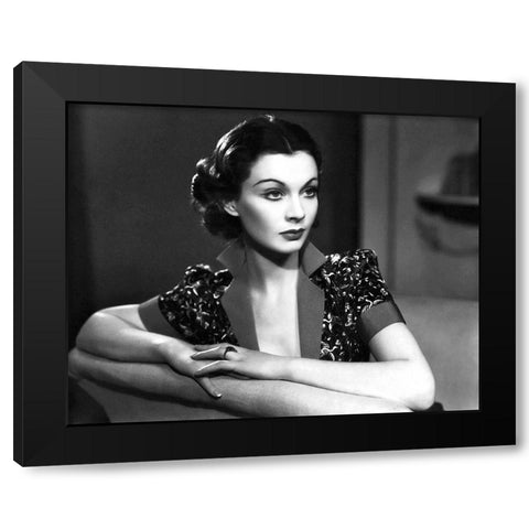 Vivien Leigh Black Modern Wood Framed Art Print with Double Matting by Hollywood Photo Archive