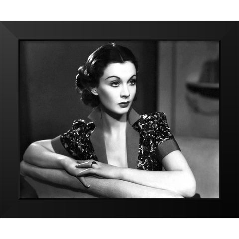 Vivien Leigh Black Modern Wood Framed Art Print by Hollywood Photo Archive