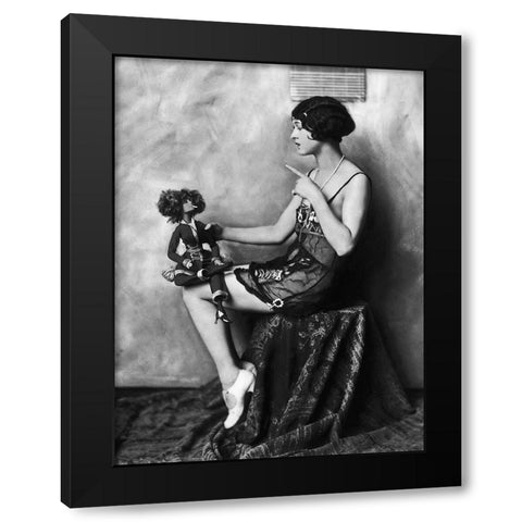 Ziegfeld Girls Black Modern Wood Framed Art Print by Hollywood Photo Archive