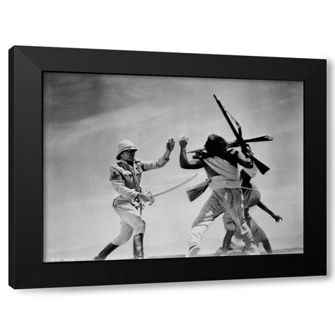 Cary Grant - Gunga Din Black Modern Wood Framed Art Print by Hollywood Photo Archive
