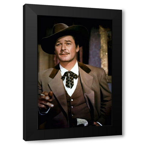 Errol Flynn - San Antonio Black Modern Wood Framed Art Print by Hollywood Photo Archive