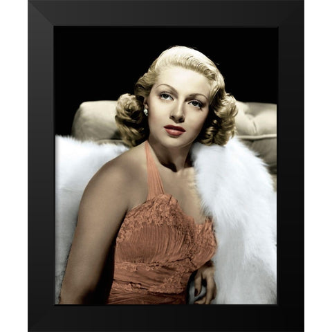 Lana Turner Black Modern Wood Framed Art Print by Hollywood Photo Archive