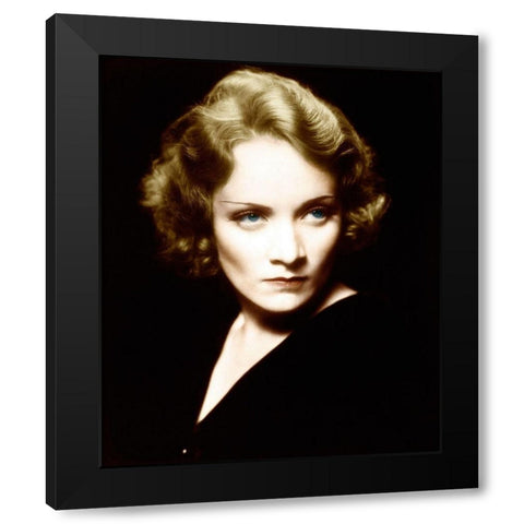 Marlene Dietrich Black Modern Wood Framed Art Print with Double Matting by Hollywood Photo Archive