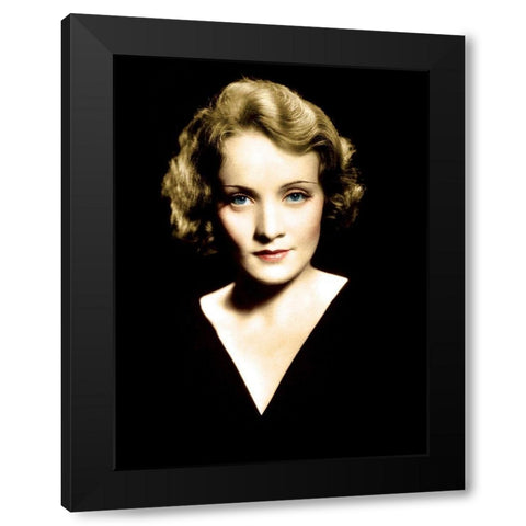 Marlene Dietrich Black Modern Wood Framed Art Print with Double Matting by Hollywood Photo Archive