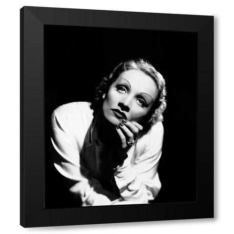 Marlene Dietrich Black Modern Wood Framed Art Print with Double Matting by Hollywood Photo Archive