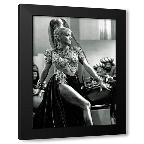 Marlene Dietrich Black Modern Wood Framed Art Print with Double Matting by Hollywood Photo Archive