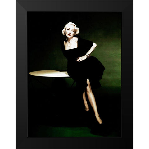 Marlene Dietrich Black Modern Wood Framed Art Print by Hollywood Photo Archive