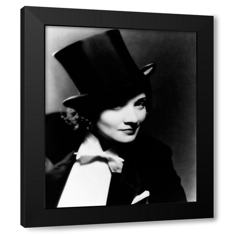 Marlene Dietrich Black Modern Wood Framed Art Print by Hollywood Photo Archive
