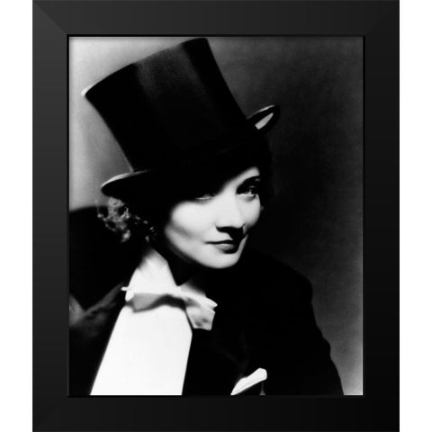 Marlene Dietrich Black Modern Wood Framed Art Print by Hollywood Photo Archive