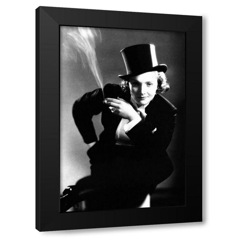 Marlene Dietrich Black Modern Wood Framed Art Print by Hollywood Photo Archive