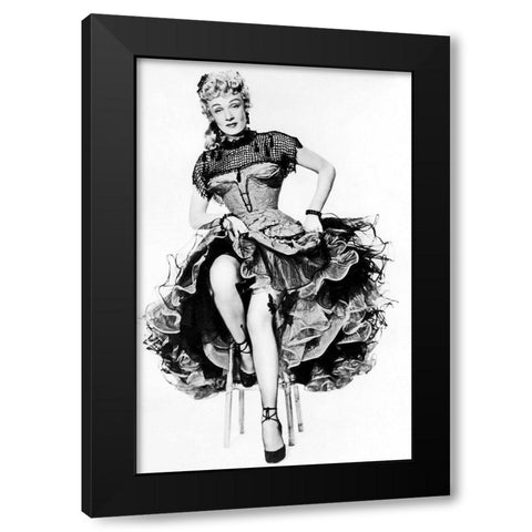 Marlene Dietrich Black Modern Wood Framed Art Print with Double Matting by Hollywood Photo Archive