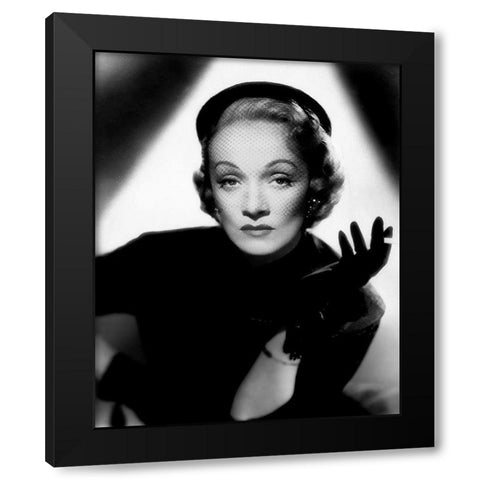 Marlene Dietrich Black Modern Wood Framed Art Print by Hollywood Photo Archive