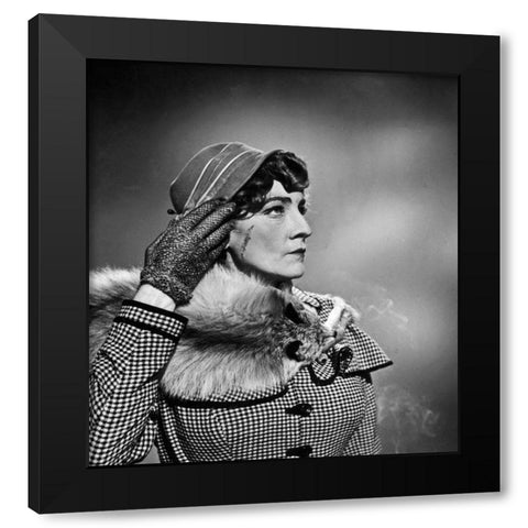 Marlene Dietrich Black Modern Wood Framed Art Print with Double Matting by Hollywood Photo Archive