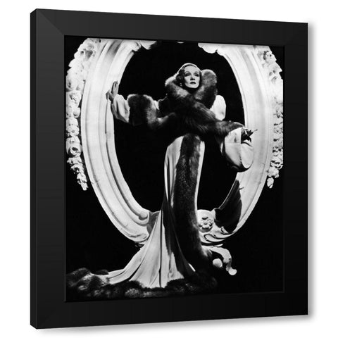 Marlene Dietrich Black Modern Wood Framed Art Print by Hollywood Photo Archive