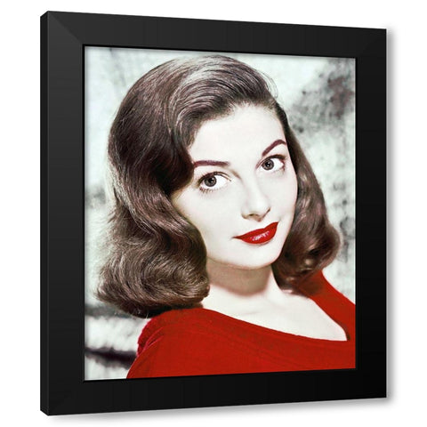 Pier Angeli Black Modern Wood Framed Art Print by Hollywood Photo Archive