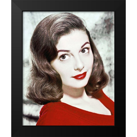 Pier Angeli Black Modern Wood Framed Art Print by Hollywood Photo Archive