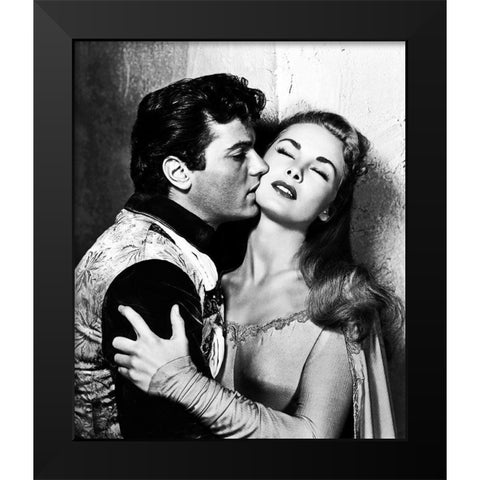 Tony Curtis Black Modern Wood Framed Art Print by Hollywood Photo Archive