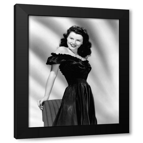 Vivian Austin Black Modern Wood Framed Art Print with Double Matting by Hollywood Photo Archive