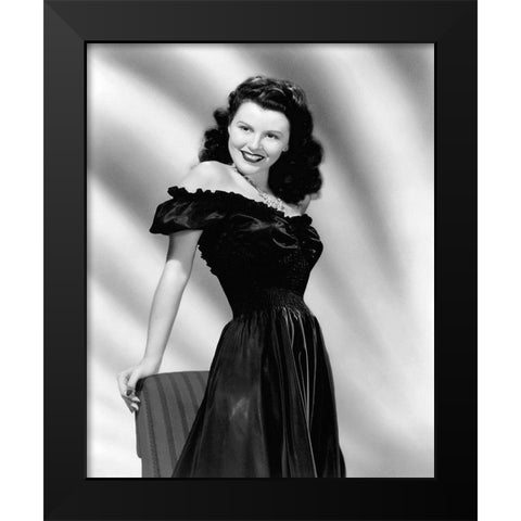 Vivian Austin Black Modern Wood Framed Art Print by Hollywood Photo Archive