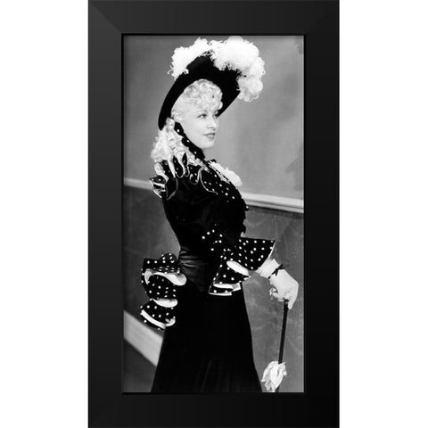 Mae West - My Little Chickadee Black Modern Wood Framed Art Print by Hollywood Photo Archive