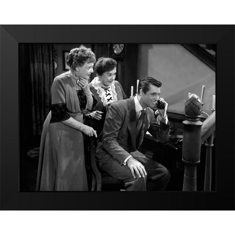 Cary Grant - Arsenic and Old Lace Black Modern Wood Framed Art Print by Hollywood Photo Archive