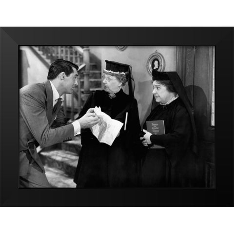 Cary Grant - Arsenic and Old Lace Black Modern Wood Framed Art Print by Hollywood Photo Archive