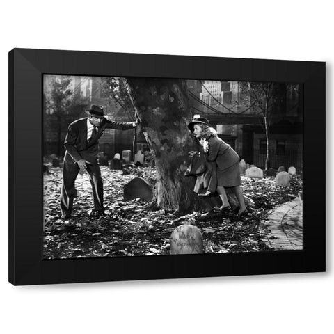 Cary Grant - Arsenic and Old Lace Black Modern Wood Framed Art Print by Hollywood Photo Archive