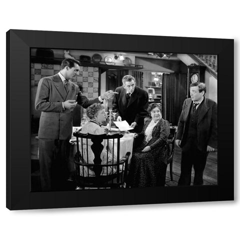 Cary Grant - Arsenic and Old Lace Black Modern Wood Framed Art Print by Hollywood Photo Archive