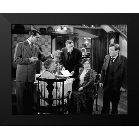 Cary Grant - Arsenic and Old Lace Black Modern Wood Framed Art Print by Hollywood Photo Archive
