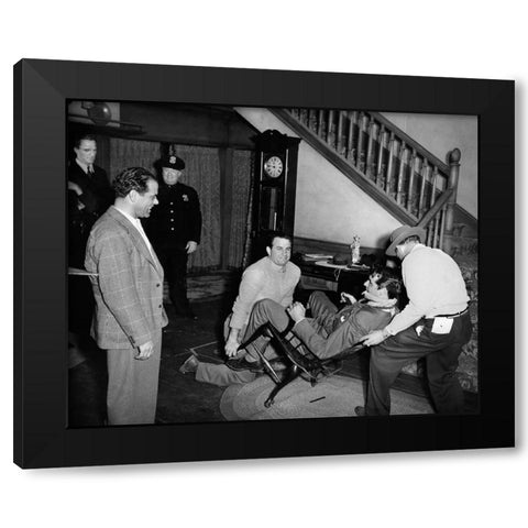 Cary Grant - Arsenic and Old Lace Black Modern Wood Framed Art Print with Double Matting by Hollywood Photo Archive