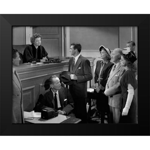 Cary Grant - The Bachelor and the Bobby-Soxer Black Modern Wood Framed Art Print by Hollywood Photo Archive