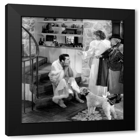 Cary Grant - Bringing Up Baby Black Modern Wood Framed Art Print by Hollywood Photo Archive