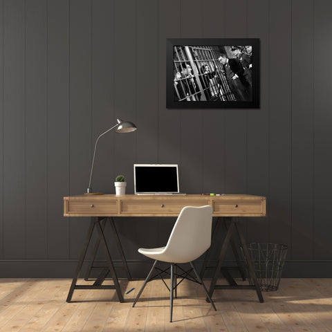 Cary Grant - Bringing Up Baby Black Modern Wood Framed Art Print by Hollywood Photo Archive