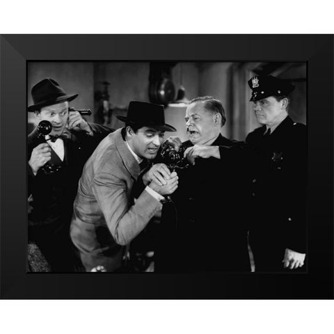 Cary Grant - His Girl Friday Black Modern Wood Framed Art Print by Hollywood Photo Archive